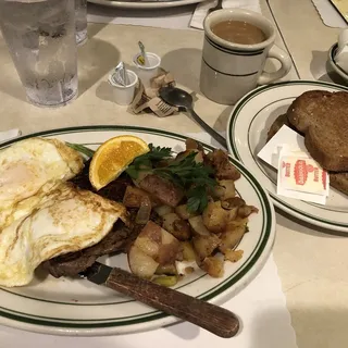 Sirloin Steak and Eggs