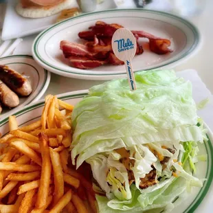 Smash Burger in lettuce wrap