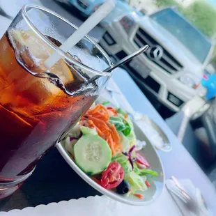 *House Salad Small and Iced Tea