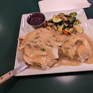 Open Faced Turkey Breast Sandwhich