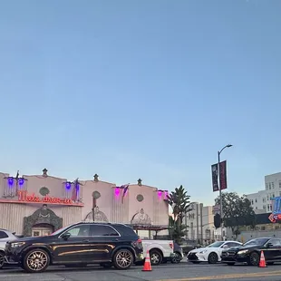 cars parked on the side of the road