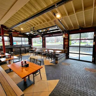 a view of the inside of a restaurant