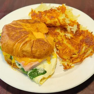 Spinach Feta Egg White Omelet