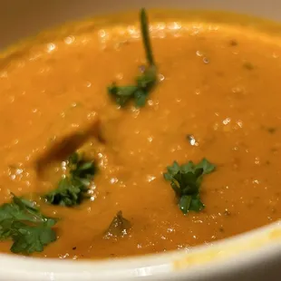 Tomato Bisque: very warming on a cold day