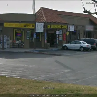 a view of a parking lot