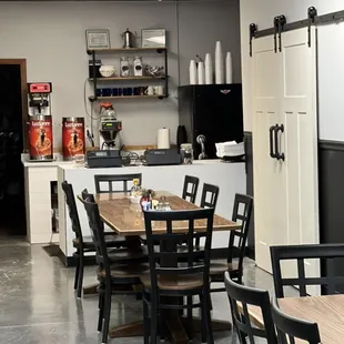 the kitchen and dining area