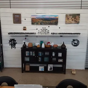 a piano in the background