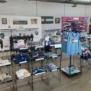 a variety of items on display