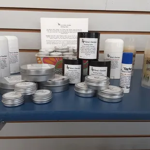 a variety of products on a shelf