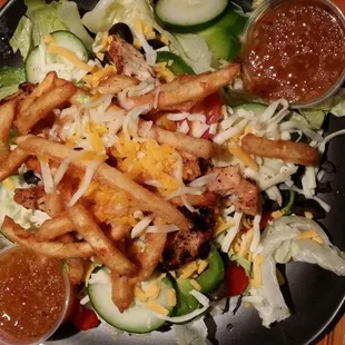 Grilled chicken salad.