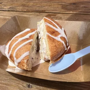 Melt Monster w/ peanut butter cookie dough and marshmallow sauce