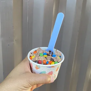 Vanilla with toppings