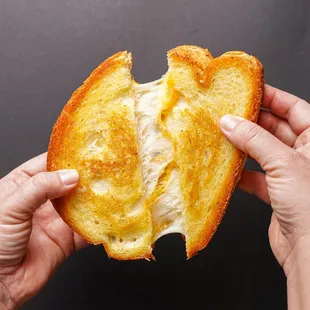 a person holding a half eaten sandwich