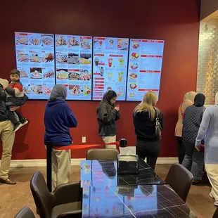 Menu wall