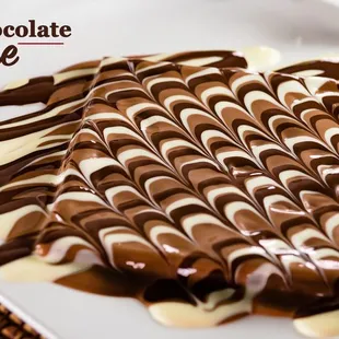 melted chocolate on a white plate