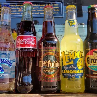 Quirky soda selection. The MacFuddy Pepper Elixir is pretty killer (think Dr. Pepper with a PhD).