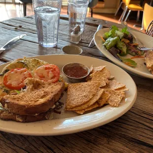 Hoffner brisket sandwich and artichoke flat bread are both very good. The salsa has a great flavor