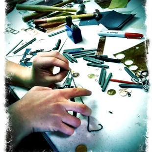 Hands-on jewelry making classes at Meltdown Studio!