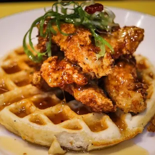 Chicken and waffles