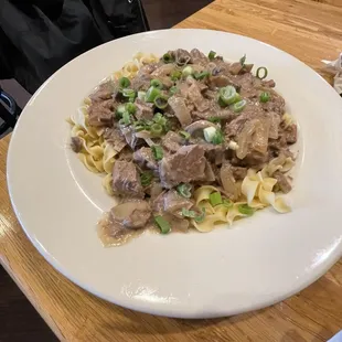 Beef stroganoff