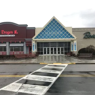 the entrance to the restaurant