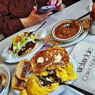 pancakes, food