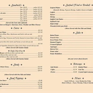 Lunch Menu