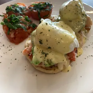 Crab and Avocado Benedict