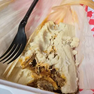 Raw Smoked Pork Tamale