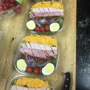 Freshly made salads in our Grab &amp; Go!