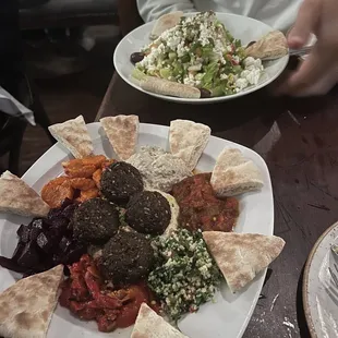 Combination Platter, and Chopped Salad.