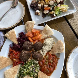 Combination Platter and Grilled Octopus