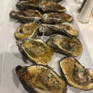 Mixture and chargrilled and bbq oysters