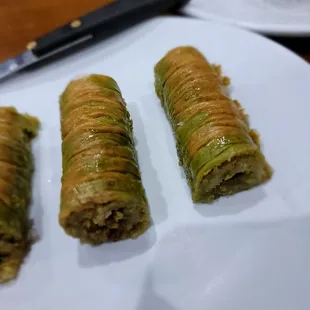 Pistachio Rolls. Unfortunately quite cold