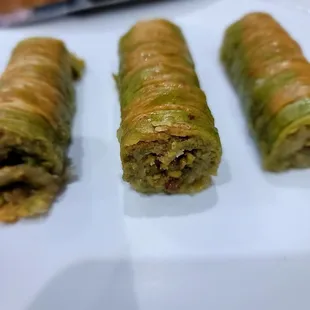 Pistachio Rolls. Unfortunately quite cold