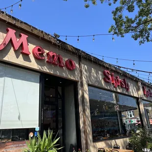 the front of the restaurant