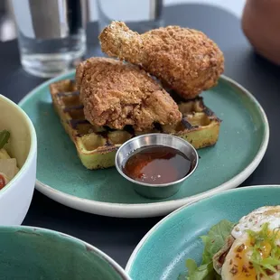 Chicken and waffles
