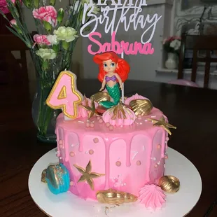 Pink birthday cake