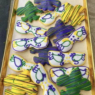 Mardi Gras cookie set