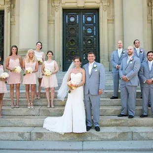 Front Steps with Wedding Party (photo: Robin McKerrell Photography)