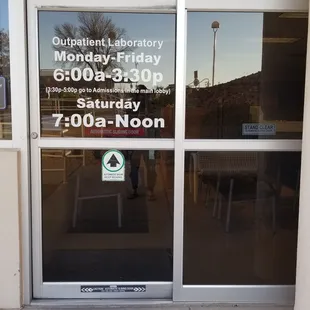 Memorial Medical  Center Outpatient Laboratory Hours