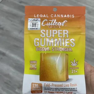 Cutleaf cannabis gummies, one of the best and strongest gummies I have gotten from a vape shop .