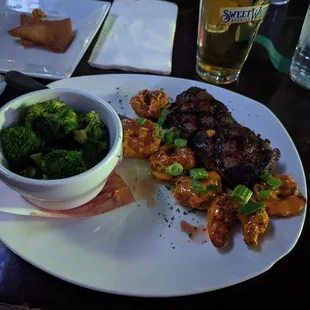 Boom Boom Steak and Shrimp and a Brew