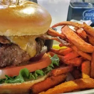 1/2lb Burger made with local ground beef from Wagers Meat Locker