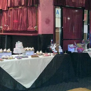 Dessert and candy tables