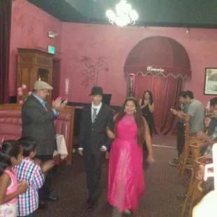 My daughter's entrance.