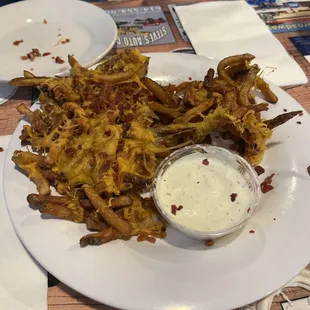 Bacon Cheddar Fries with Ranch Sauce