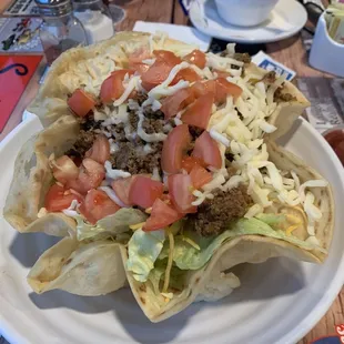 Taco Salad seemed never-ending. Delicious!