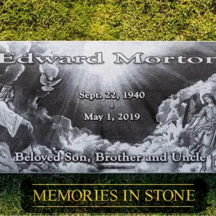 Flat headstone in loving memory