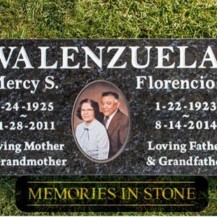 Grass marker (flat headstone) in loving memory